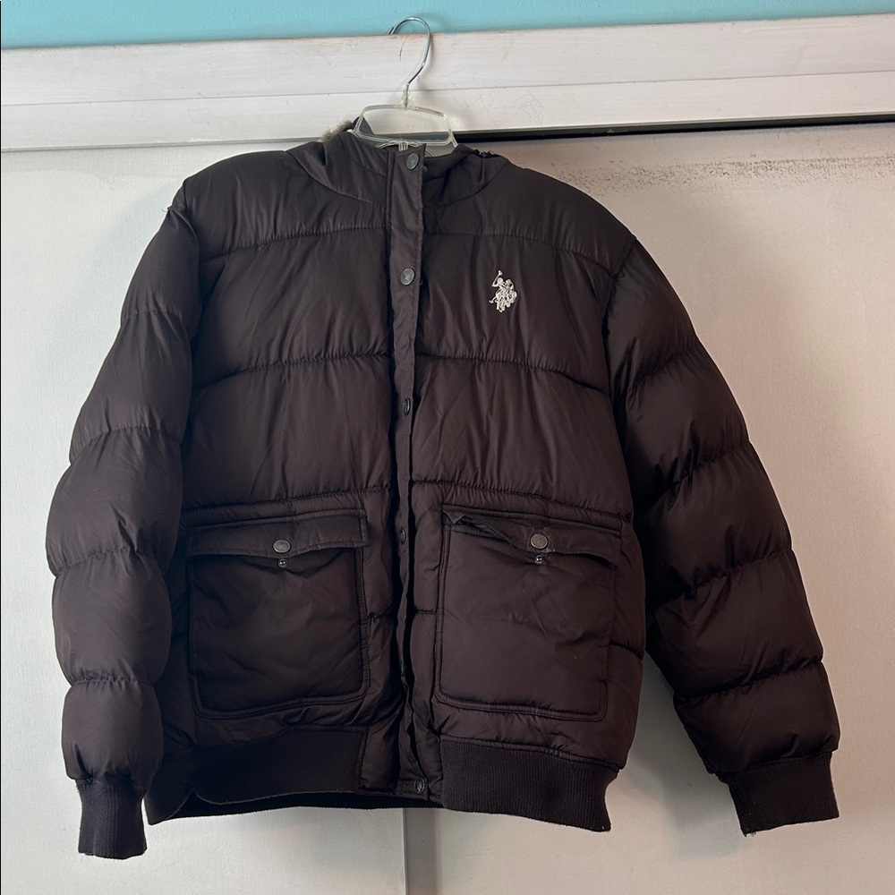 U.S. Polo Assn. Dark Brown Puffer Jacket